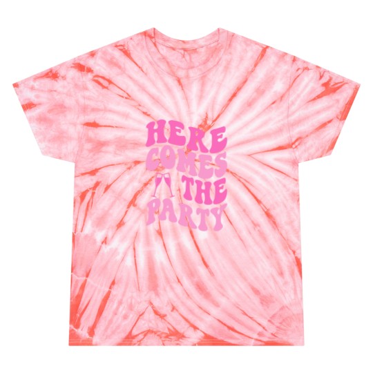 Discover Here Come The Party Bride Groovy Bachelorette Party Tie Dye T-Shirts