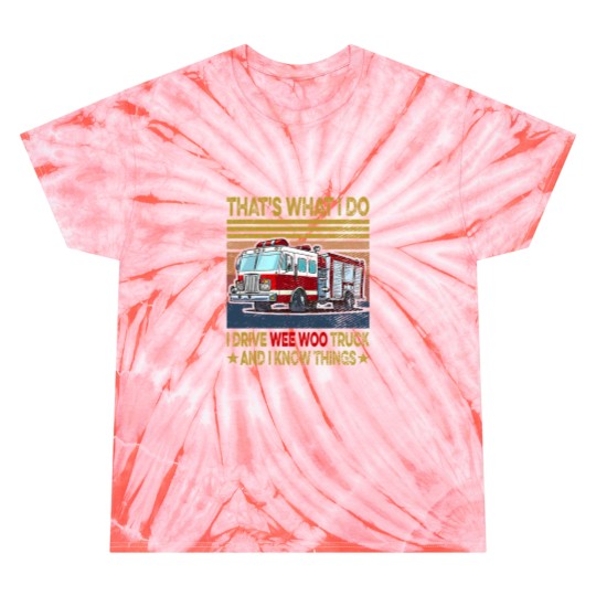 Discover Nn I Drive Wee Woo Truck FireFighter Costume Fireman Tie Dye T Shirts