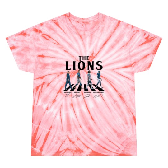 Discover Lions Walking Abbey Road Signatures Football Tie Dye T Shirts