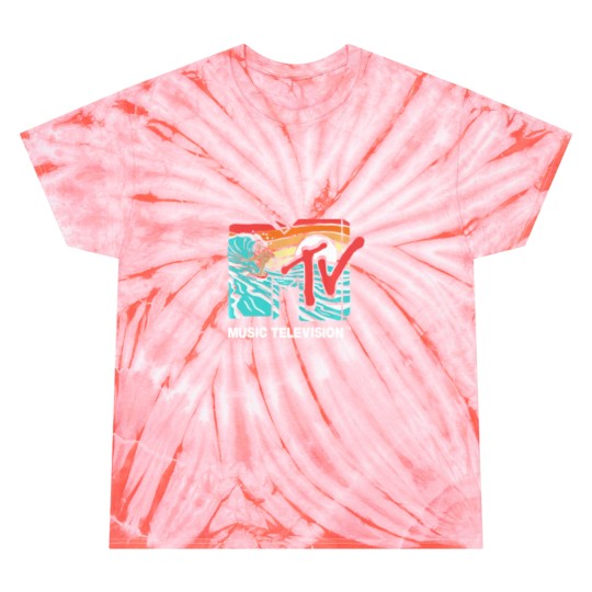 Discover MTV Surfer Logo Graphic Long Sleeve Tie Dye T-Shirt