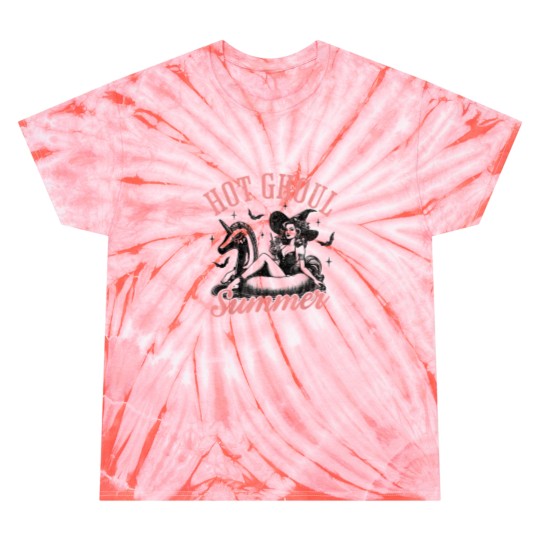 Discover Women Funny Halloween Hot Ghoul Summer Summerween Tie Dye T-Shirts