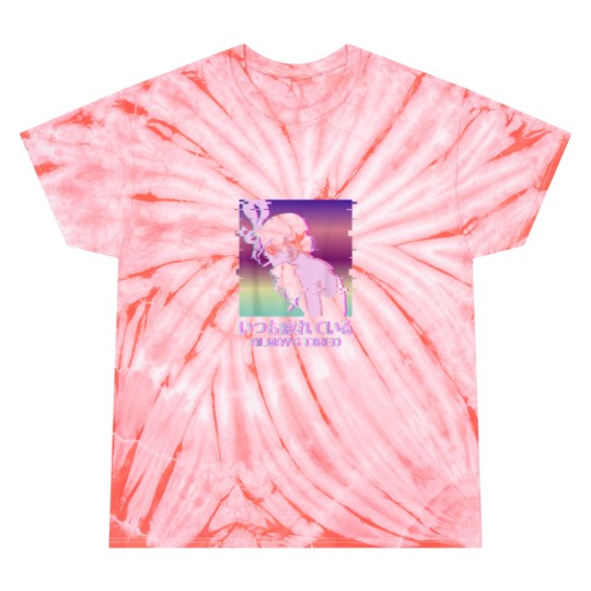 Discover Always Tired Japan Vaporwave Old Indie Aesthetic Anime Girl Tie Dye T-Shirts