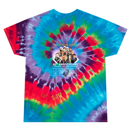 Discover Doctor Who 60th Anniversary 1963-2023 Thank You Tie Dye T Shirts