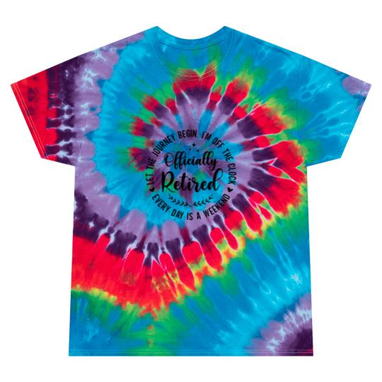Discover Officially Retired 2024 Funny Tie Dye T-shirt