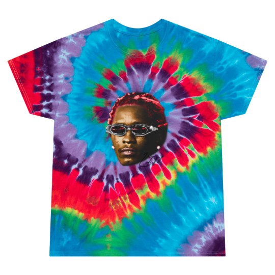 Discover YOUNG THUG Tie Dye T Shirts | Rap Tie Dye T Shirts Concert Merch Kanye Thugger Slime Season | White Red Rare Hip Hop Graphic Print |