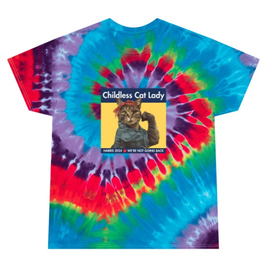 Discover Harris 2024 Tie Dye T Shirts | Childless Cat Lady | Kamala Harris Tie Dye T Shirts