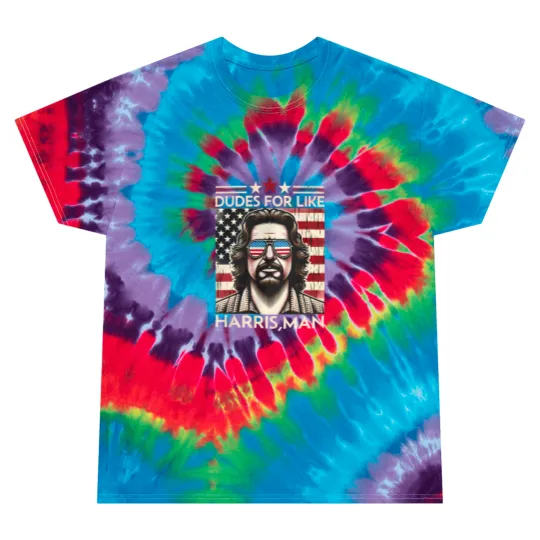 Discover Dudes for like Harris Man Tie Dye T Shirts, White Dudes for Harris, White for Kamala Harris 2024 Tie Dye T Shirts
