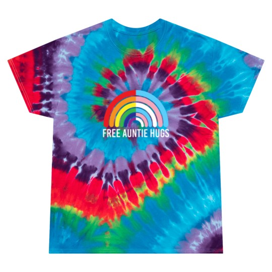 Discover Free Auntie Hugs Rainbow Transgender Flag LGBTQ Gay Pride Tie Dye T Shirts