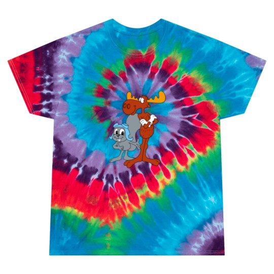 Discover Rocky and Bullwinkle Tie Dye T Shirts