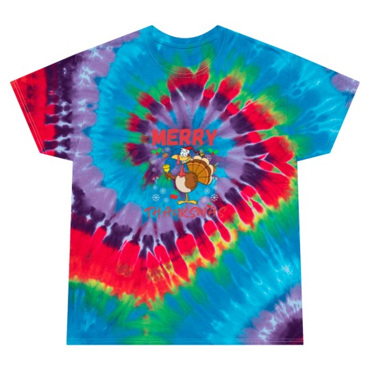 Discover Merry Thanksmas Funny Thanksgiving and Christmas 2024 Combo Tie Dye T Shirts