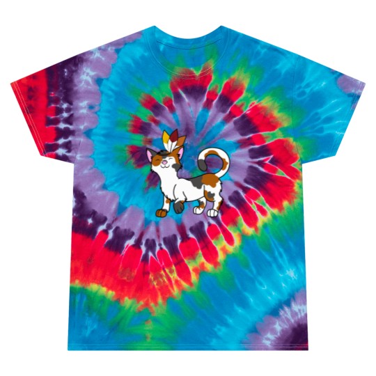 Discover Thanksgiving Calico Cat with Indian Headdress Perfect Gift Tie Dye T Shirts