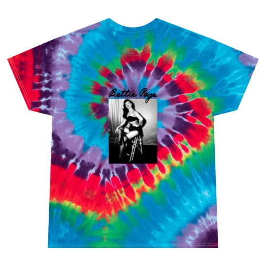 Discover Bettie Page BLACK Tie Dye T Shirts short sleeve