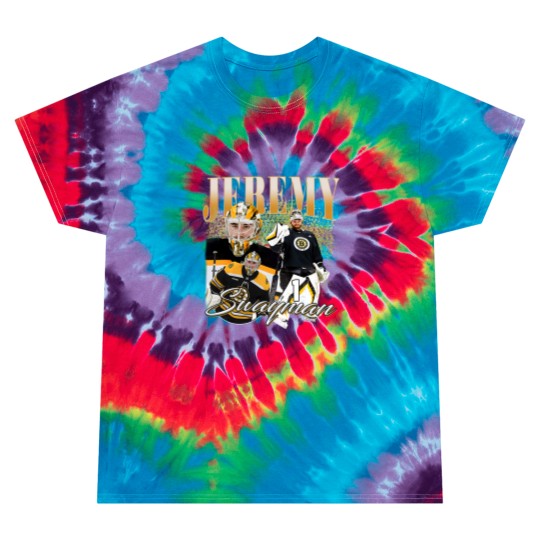 Discover Jeremy Swayman Tie Dye T Shirts Ice Hockey American Professional Hockey Championship Sport Merch Vintage Tie Dye T Shirts