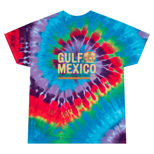 Discover Gulf Of Mexico Est 1550 Tie Dye T Shirts, Texas Albm Mississippi Florida Beach Tie Dye T Shirts