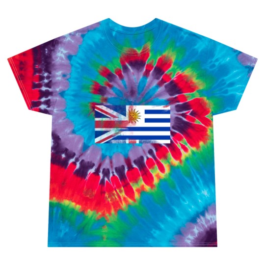 Discover British Uruguayan Half Uruguay Half UK Flag Tie Dye T Shirts