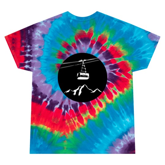 Discover Mountain with gondola white Tie Dye T Shirts