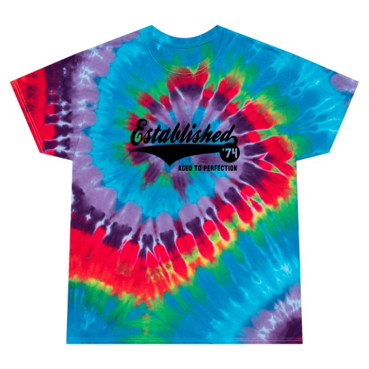 Discover Established 1974 - Birthday Anniversaire Design Tie Dye T Shirts