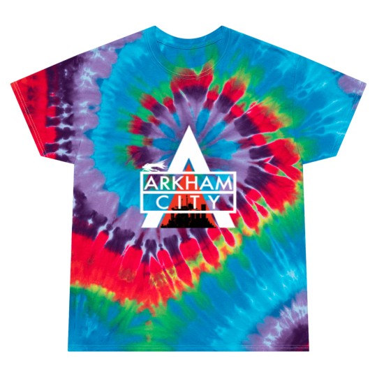 Discover Arkham City Logo White Tie Dye T Shirts
