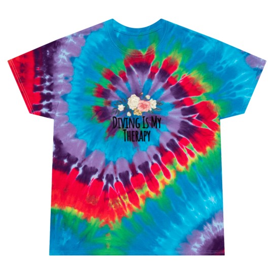 Discover Floral Flowers, Diving Is My Therapy Funny Floral Tie Dye T Shirts