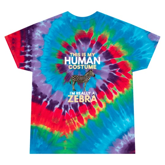 Discover My Human Costume Really Zebra Lover Zookeeper Gift Tie Dye T Shirts