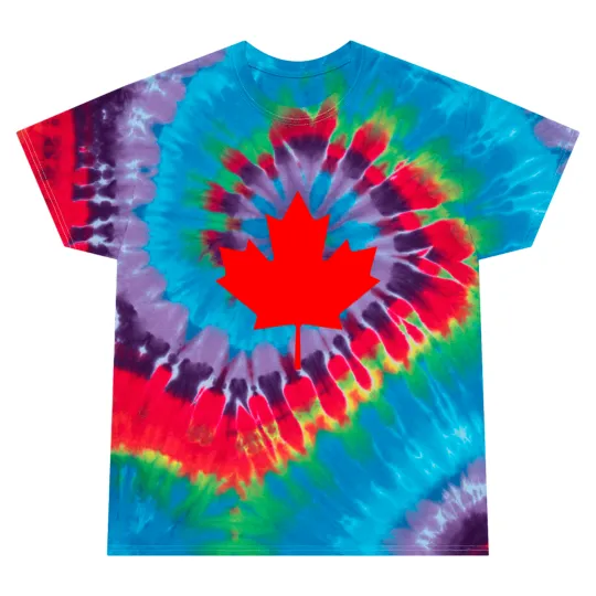 Discover Red Canada Maple Leaf Souvenir Tie Dye T Shirts