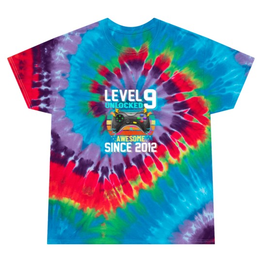 Discover Awesome 2012 Level 9 Unlocked Video Game 9 Years O Tie Dye T Shirts