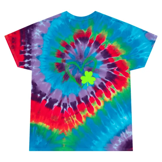 Discover Happy St Patrick's Day Irish Shamrock Heart Men Wo Tie Dye T Shirts