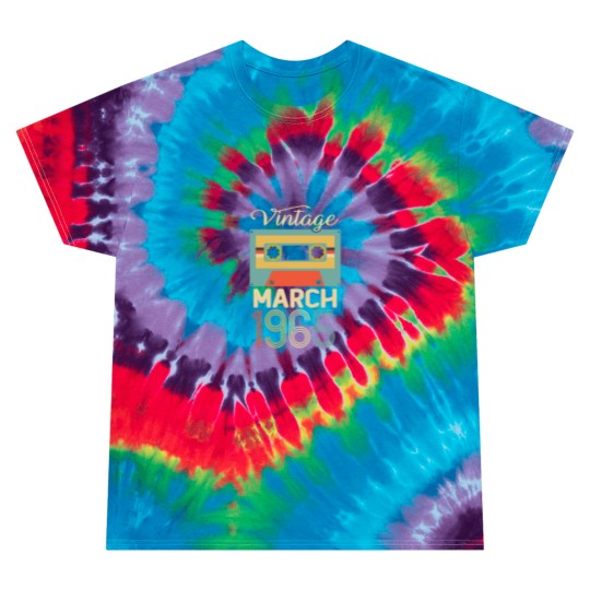 Discover Vintage March 1965 55th Birthday 55 Year Gift Tie Dye T Shirts