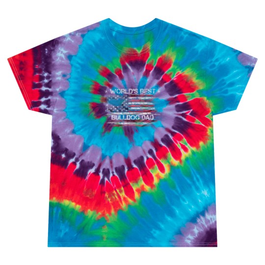 Discover Vintage USA Flag World's Best English Bulldog Tie Dye T Shirts