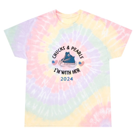 Discover Kamala Harris 2024 - Chucks and Pearls Tie Dye T-Shirt