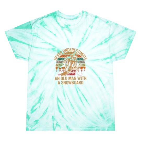 Discover Never Underestimate An Old Man With A Snowboard Tie Dye T Shirts