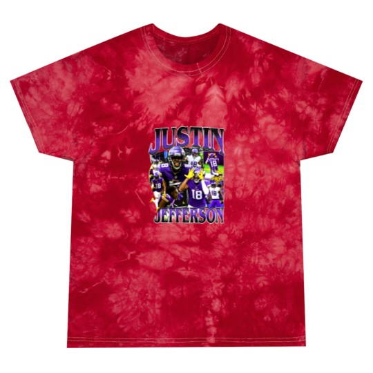 Discover Vintage 90s Graphic Style Justin Jefferson Tie Dye T Shirts