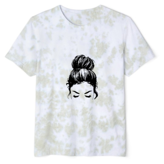 Discover Messy Bun Face Unisex Tie Dye T-Shirt