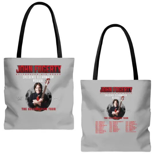 Discover John Fogerty Celebration Tour 2023 Tote Bags (AOP), John Fogerty 2023 Concert Tote Bags (AOP)