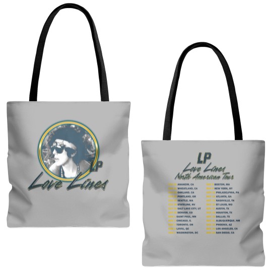 Discover LP Love Lines North American Tour 2023 Tote Bags (AOP), LP 2023 Tour Tote Bags (AOP)