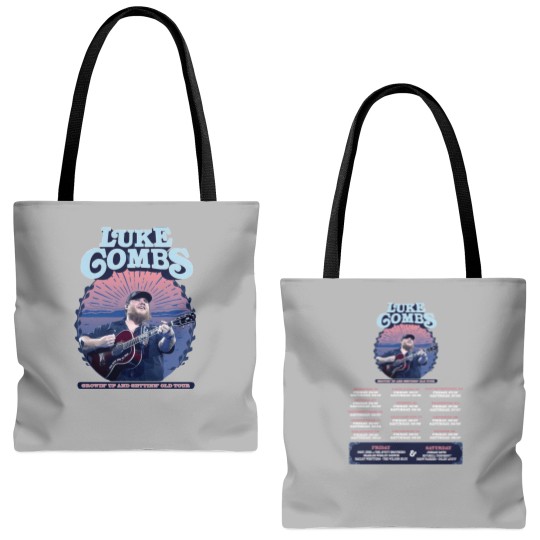 Discover Lukee Comb Growing Up and Getting Old 2024 Tour Tote Bags (AOP)