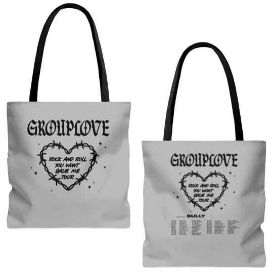 Discover Grouplove And Bully 2024 Rock and Roll You Wont Save Tote Bags (AOP)