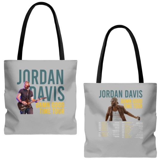 Discover Jordan Davis Damn Good Time Tour 2023 Tote Bags (AOP), Jordan Davis Country Music Tote Bags (AOP)