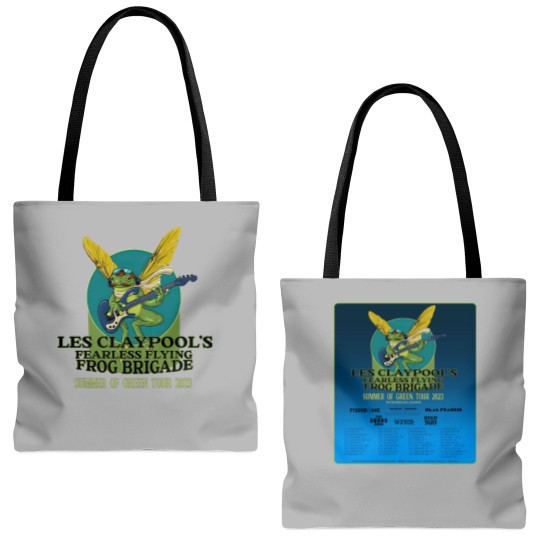 Discover Les Claypools Fearless Flying Frog Brigade The Summer Of Green Tour Double Side Tote Bags (AOP)
