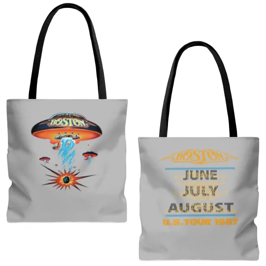 Discover 1987 Boston Rock Band Concert Tour Unisex Tote Bags (AOP)