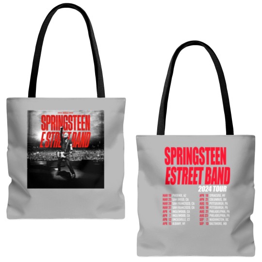 Discover Bruce Springsteen 2024 Double Sides Tote Bags (AOP), Bruce Springsteen Tote Bags (AOP)
