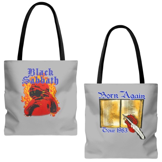 Discover Black Sabbath 1983 Born Again Tour Tote Bags (AOP)