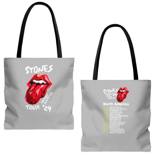 Discover 2024 Men Tote Bags (AOP) Casual The Rolling Tour 2024 Stone Tote Bags (AOP)