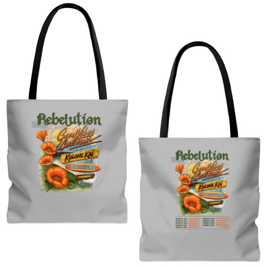 Discover Rebelution 2024 Concert Tote Bags (AOP), Rebelution Good V Cali 2024 Tour Tote Bags (AOP)
