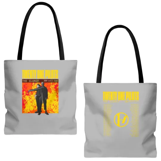 Discover Pilotss Band 2024-2025 Clancy World Tour with Dates Tote Bags (AOP)