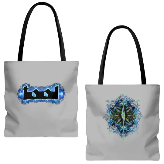 Discover Tool Blue Nerve Ending Music Band Tote Bags (AOP)