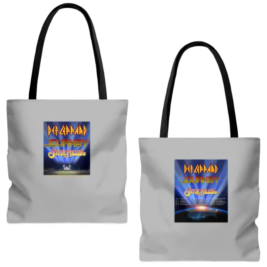 Discover Journey Steve Miller Band 2014 Tour Black Concert Double Sided Printed Tote Bags (AOP)