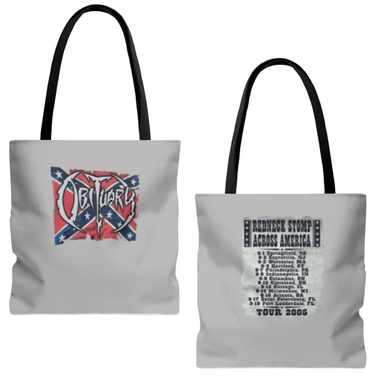 Discover OBITUARY Redneck Stomp Across America Tour vtg Tote Bags (AOP)