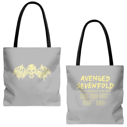 Discover Avenged Sevenfold Band Fan Tote Bags (AOP), Avenged Sevenfold 2023 Tour Tote Bags (AOP)