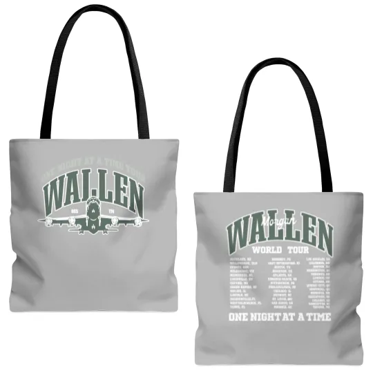 Discover Wallen Western One Night At A Time Tour Tote Bags (AOP)